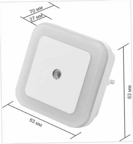 Naktinis šviestuvas Cadena Ledsquare, 0,5 W - maitinimo šaltinis