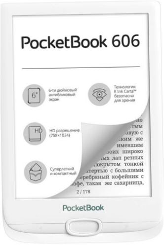 6" PocketBook 606 8GB eBook - Ekrano tipas: Carta