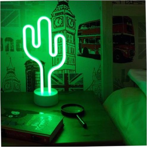 LED naktinė lemputė START Neon Jolly Cactus LED - funkcijos: belaidis