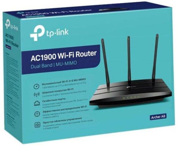 TP-LINK Archer A8, juodos spalvos