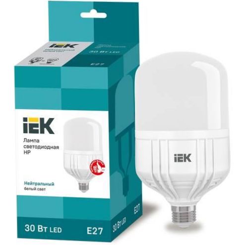 LED lemputė IEK LLE-230-40, E27, HP, 30W - lizdo tipas: E27