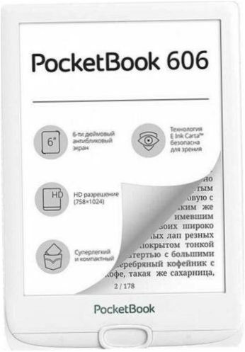 6" PocketBook 606 8GB eBook - dizaino ypatybės: apverčiamieji mygtukai