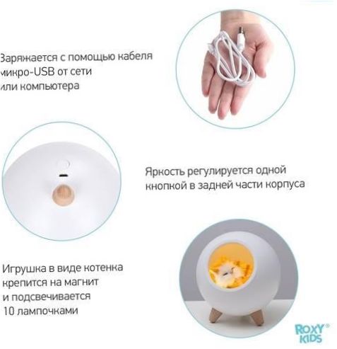 ROXY-KIDS Mano naminių gyvūnėlių namelis LED naktinė lemputė (R-NL0026) 1,2 W