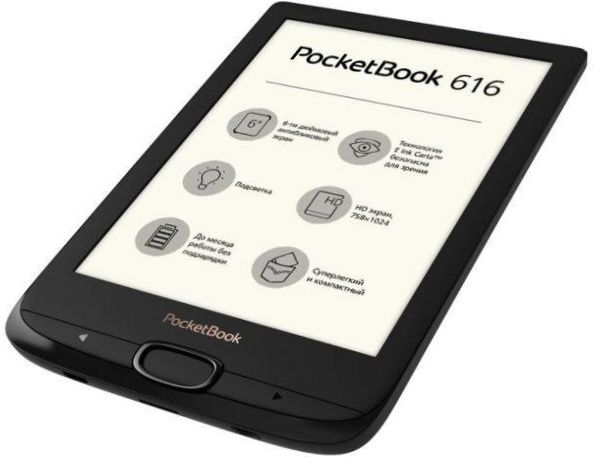 6" PocketBook 616 8GB eBook - knygų ir dokumentų formatai: CHM, DJVU, DOC, EPub, FB2, HTML, PDF, RTF, TXT