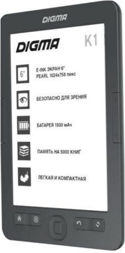 6" DIGMA K1 eBook Reader - įstrižainė: 6" (1024x758, 212 ppi)