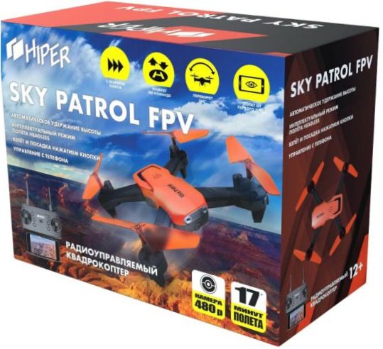 HIPER Sky Patrol FPV, juoda/oranžinė